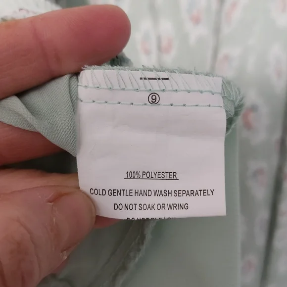 SAINTS SECRETS Womens Romper Small Sage Green Floral Lace Coquette Cottage Boho - Picture 7 of 11